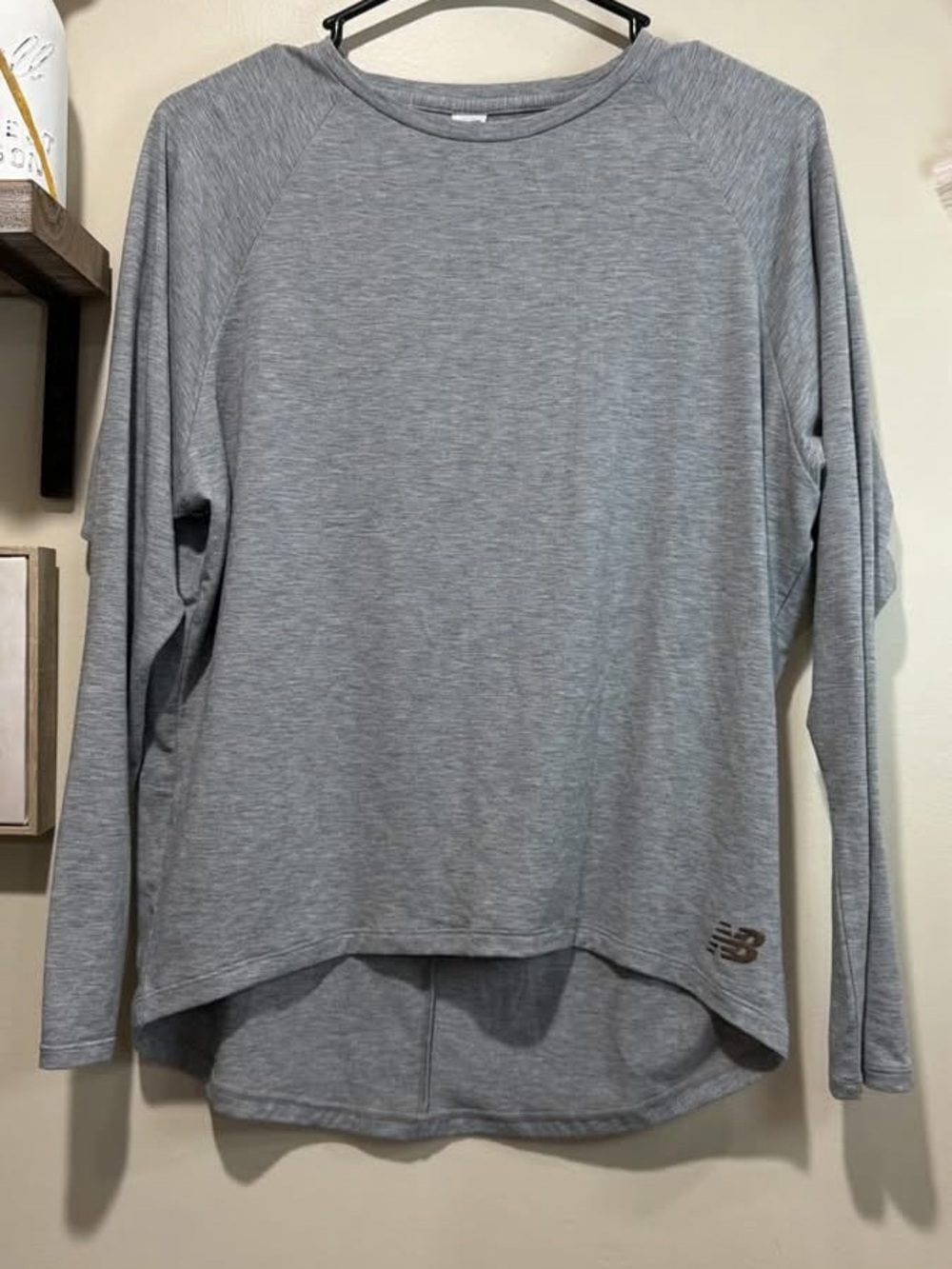 New Balance Gray Heather Long-Sleeve Lightweight Pullover